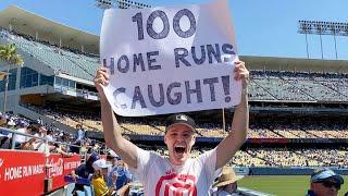 I got my 100th GAME HOME RUN BALL at Dodger Stadium