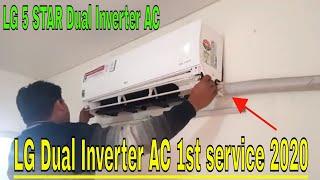 LG Dual Inverter Ac 5star 1st service full video