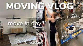 MOVING VLOG #3 move in day ikea shopping unpacking & decorating