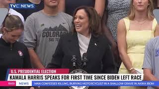 Kamala Harris Speaks For First Time Since Biden Left Race