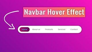 Navbar Hover Effect - CSS  Easy  #CSS