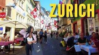 Summer in Zurich Switzerland 4K Walking Tour Zurich City  Old Town