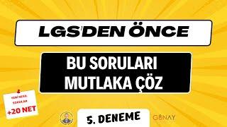 LGSden Önce Bu Soruları Çöz LGS Türkçe Deneme Kampı  8. Sınıf Türkçe Tekrar