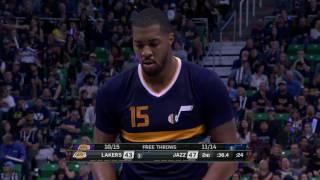 Derrick Favors Full Game Highlight VS Los Angeles Lakers15Points9Rebounds2Blocks