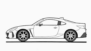 Bagaimana Menggambar Subaru BRZ