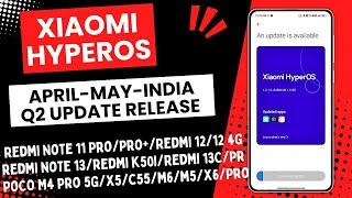 Xiaomi HyperOS India April & May Update 30+ Devices Update Release Plan & Redmi Xiaomi POCO