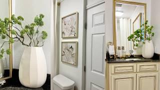 New Beginnins part 2  DIY SMALL BATHROOM MAKEOVER  Decorate with me