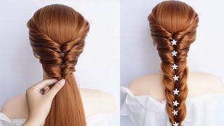 Simple Braid Hairstyle For Long Hair For Wedding  Beautiful Hairstyle For Ladies