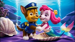 Paw Patrol Ultimate Rescue  MERMAID SKYE & CHASE FALL IN LOVE UNDERWATER  Love Story  Rainbow 3