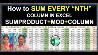 Excel Tutorial Sum Every Nth Column - Easy Step-by-Step Guide #excel