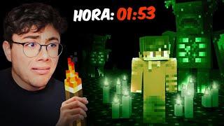 Sobreviví 24 Horas en La Oscuridad PROFUNDA de Minecraft...