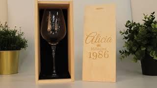 Weinglas mit Gravur  Personalisiertes Geschenk 