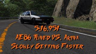 516 Akina Downhill  I Still Suck At Assetto Corsa  AE86 Tuned