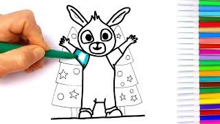 Disegno Bing e lAlbero di Natale  disegni facili per bambini
