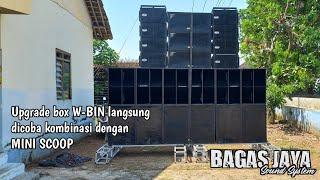 Jajal box baru W-BIN kombinasi dengan box MINI SCOOP degg glerrr sound hajatan • BAGAS JAYA AUDIO •