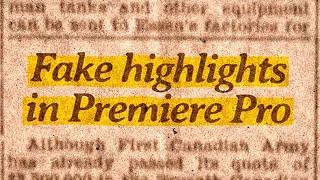 FAKE Highlights in Premiere Pro  #shorts