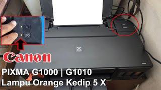 Canon G1010 G1000 printer blinking 5 times blink 4 15 times.. the following ink has run out
