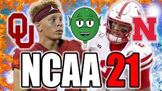 Madden 21 Mod Oklahoma vs Nebraska College Football PC Gameplay NCAA Turtle CT PC Arcade OU Sooners