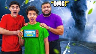 We Survived A REAL TORNADO and Played Fortnite 