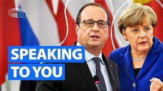 Merkel and Hollande speeches on the migration crisis  European Parliament