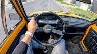 1976 Fiat 126p 0.6 23HP  POV Test Drive #1268 Joe Black