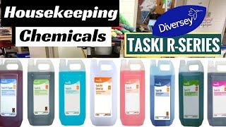 Housekeeping Cleaning Agents - Taski R-Series Chemicals R1 to R9 usage