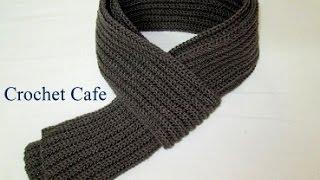 كروشيه كوفية رجالي او نسائي سهلة للمبتدئين  قناة كروشيه كافيه   Crochet Cafe Channel