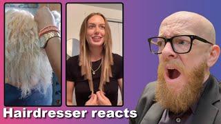 Hairdresser reacts to unbelievable Hair fails and wins compilation from Tik Tok. #hair #beauty