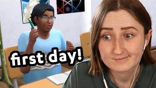 my sims first day of high school went horribly.