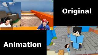 Original vs Animation- ACI  MiawAug & Epun crab game