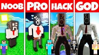Minecraft Battle NOOB vs PRO vs HACKER vs GOD LARGE SPEAKER MAN SKIBIDI TOILET STATUE CHALLENGE