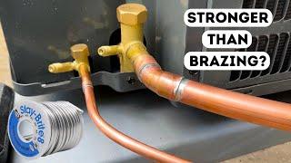 Soldering An HVAC Line Set Using Staybrite 8.  STRONGER THAN BRAZING