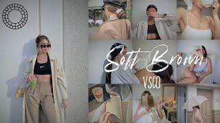 Soft Brown Aesthetic VSCO tutorial  VSCO Photo Editing 2021