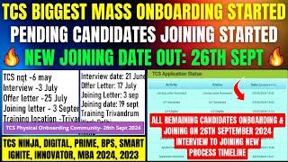 TCS REMAINING CANDIDATES ONBOARDING STARTED  TCS OFFER & JOINING LETTER MAIL  NEW JOINING DATE OUT