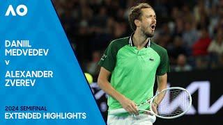 Daniil Medvedev v Alexander Zverev Extended Highlights  Australian Open 2024 Semifinal