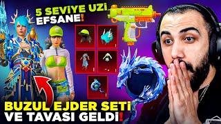 YENİ DESTANSI BUZUL EJDER SETİ VE BUZUL TAVA GELDİ  5 SEVİYE AŞIRI UCUZ UZİ  PUBG MOBILE