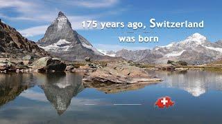 Switzerland - 175 years of democracy  Schweiz feiert 175 Jahre Demokratie. Matterhorn