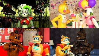 FNAF Security Breach meet FNAF 1-4 FNAFBlenderCompilation