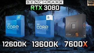 Intel i5 12600K  vs i5 13600K vs Ryzen 5 7600X  Test in 8 Games 1440p