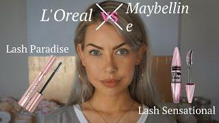 LOREAL LASH PARADISE VS. MAYBELLINE LASH SENSATIONAL  BrittanyNichole