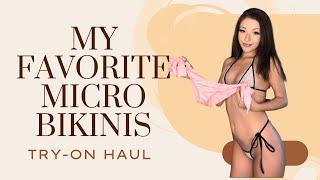 Odds Parker  My Favorite Micro Bikinis Try-On Haul  Cheeky Thong 4K