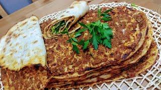 Evde Lahmacun Nasıl Yapılır BAŞTAN SONA TAM TARİFFırında Lahmacun YapımıLahmacun Racipe Lahmacun