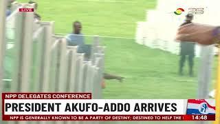 President Akufo-Addo arrives at the Accra Sports Stadium for the NPP’s National Delegates