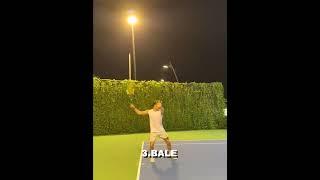 Footballers playing Tennis 