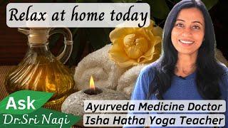 Ayurvedic Oil Massage Abhyanga Herbal bathing powder and shower to relax at home and rejuvenate