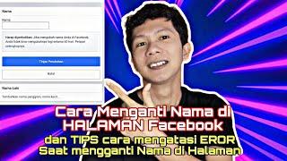 TERBARU CARA MERUBAH NAMA DI HALAMAN FACEBOOK & Tips Mengatasi EROR saat Mengganti NAMA HALAMAN