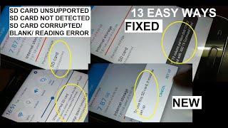 SD Card Unsupportednot detectedcorruptedblankvolume partition disk failed13 Easy Ways Fixed