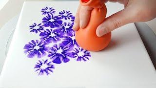 728 How to paint a beautiful purple bouquet  Easy Painting ideas for beginners  Designer Gemma77