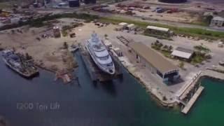 Bradford Marine Bahamas Megayacht Service Aerial Drone View