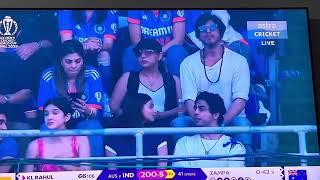 SRK Family in the match . Aryan khan & Suhana